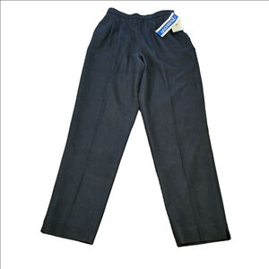 Women's Pendleton NWT Vintage Black 100% Virgin Wool Trousers Size 8